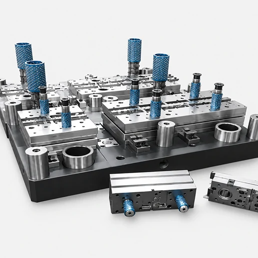 Three-plate mold + drawer mold